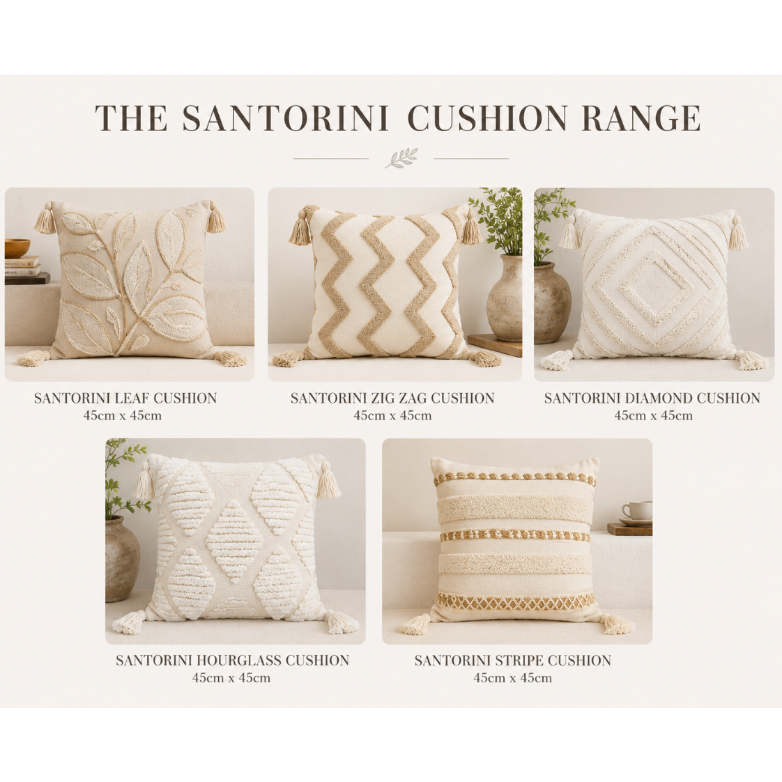 The Santorini Cushion Range