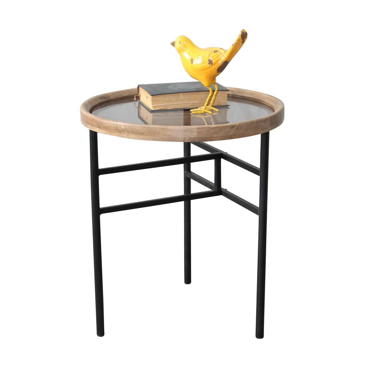 Side Table - Wooden & Metal Side table