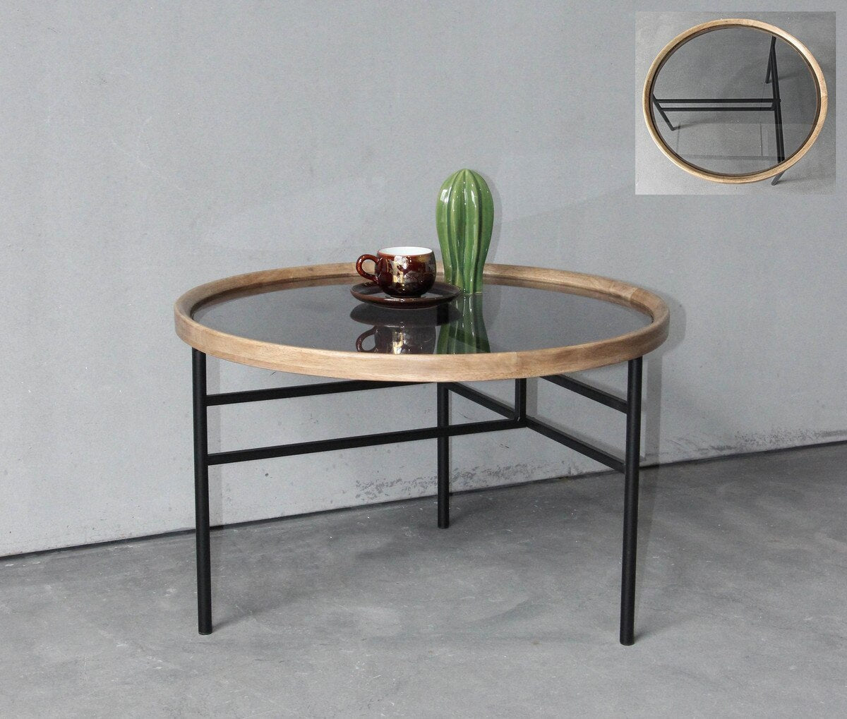 Coffee Table -Wooden & Metal Coffee table