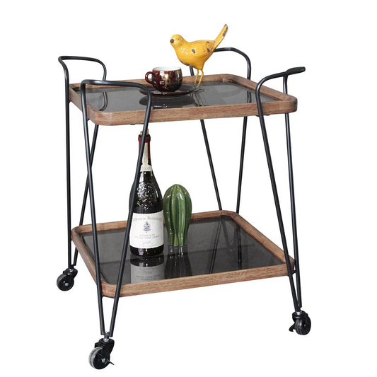 Wooden & Metal Bar Cart/Trolly