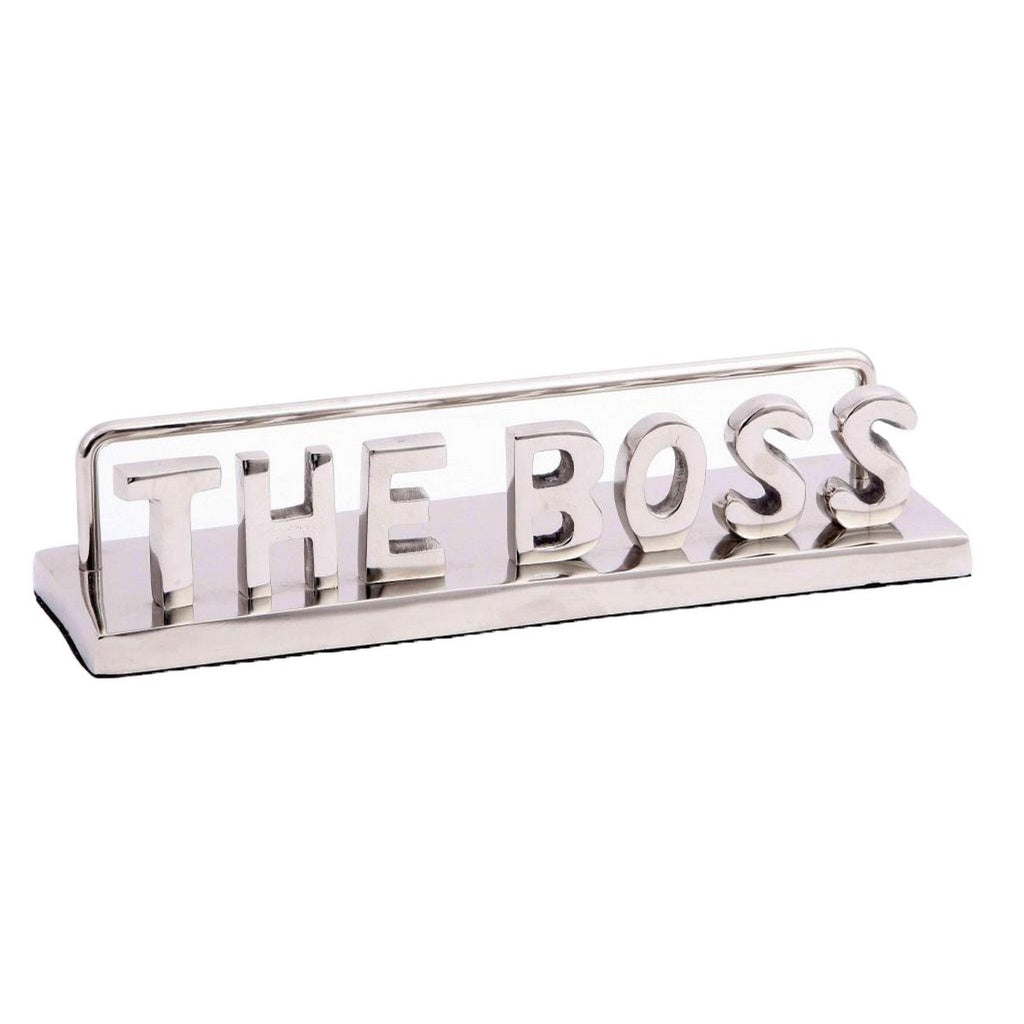 The Boss aluminium desk ornament