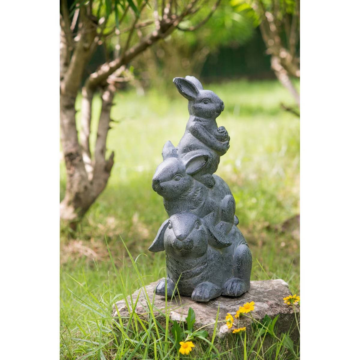 Rabbit Family Statue