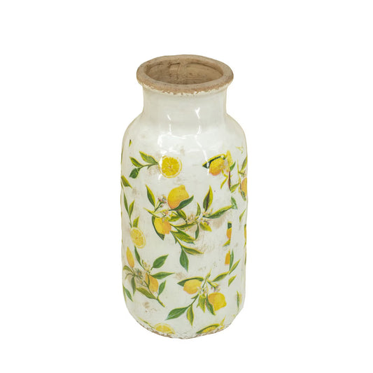 Vase - Lemon & Leaves Design