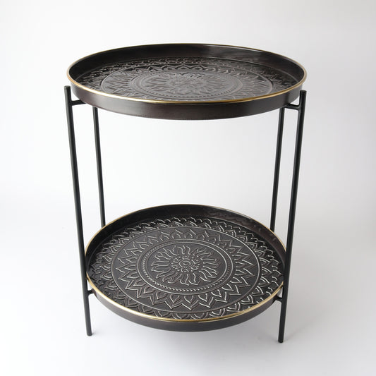 Side Table - Collette Metal Aztec Table