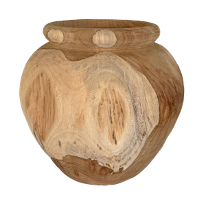 Organic Teak Pot 27x25cm Natural