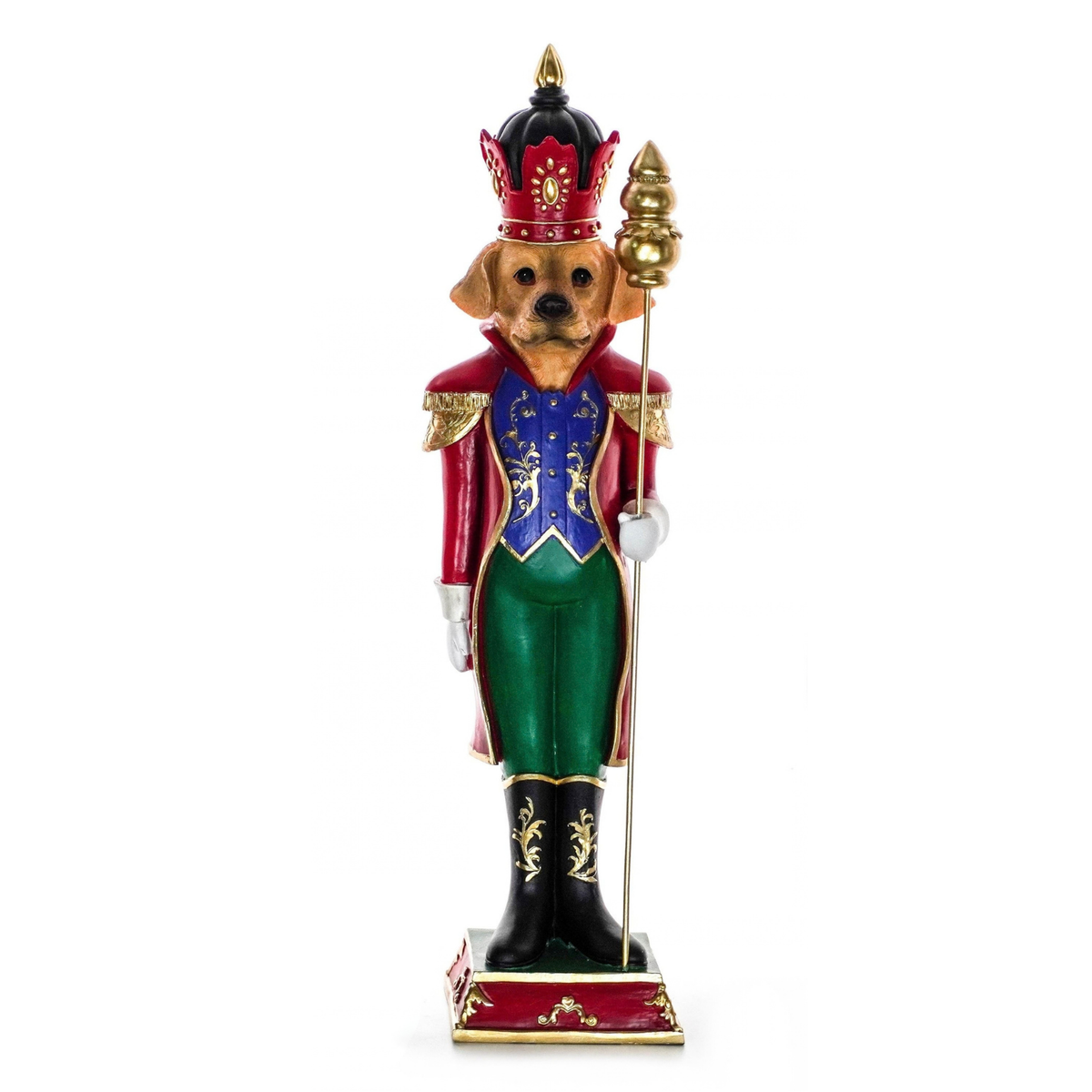 Large Nutcracker Dog with Staff
