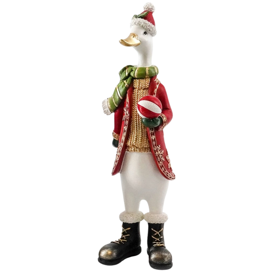 Red and Green Christmas Duck