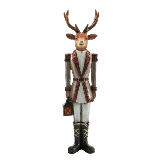 Reindeer Nutcracker with Lantern