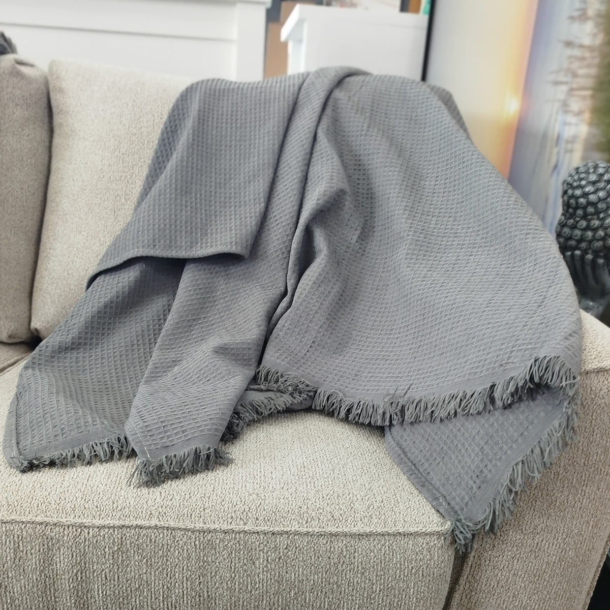 Waffle Throw - Three Colours Available