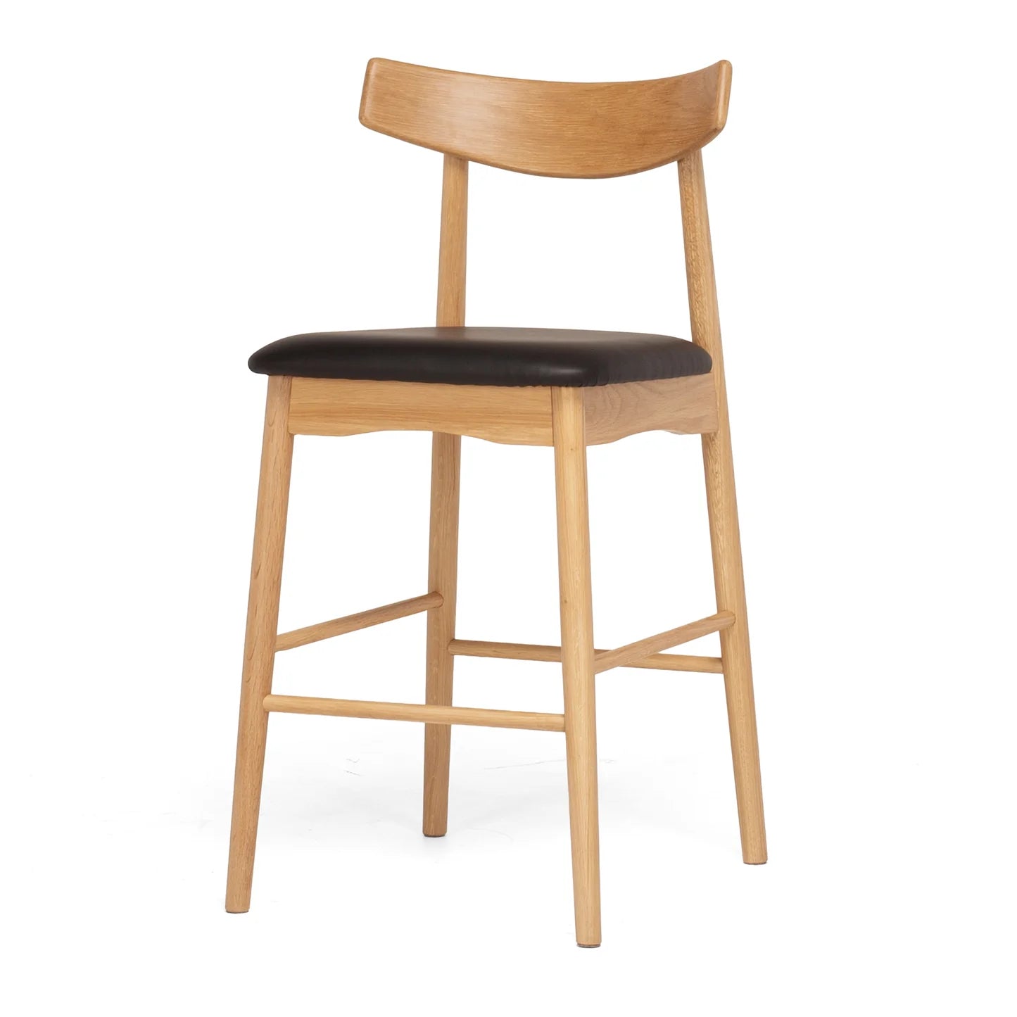 Barstool - Wagner Natural Oak Black PU