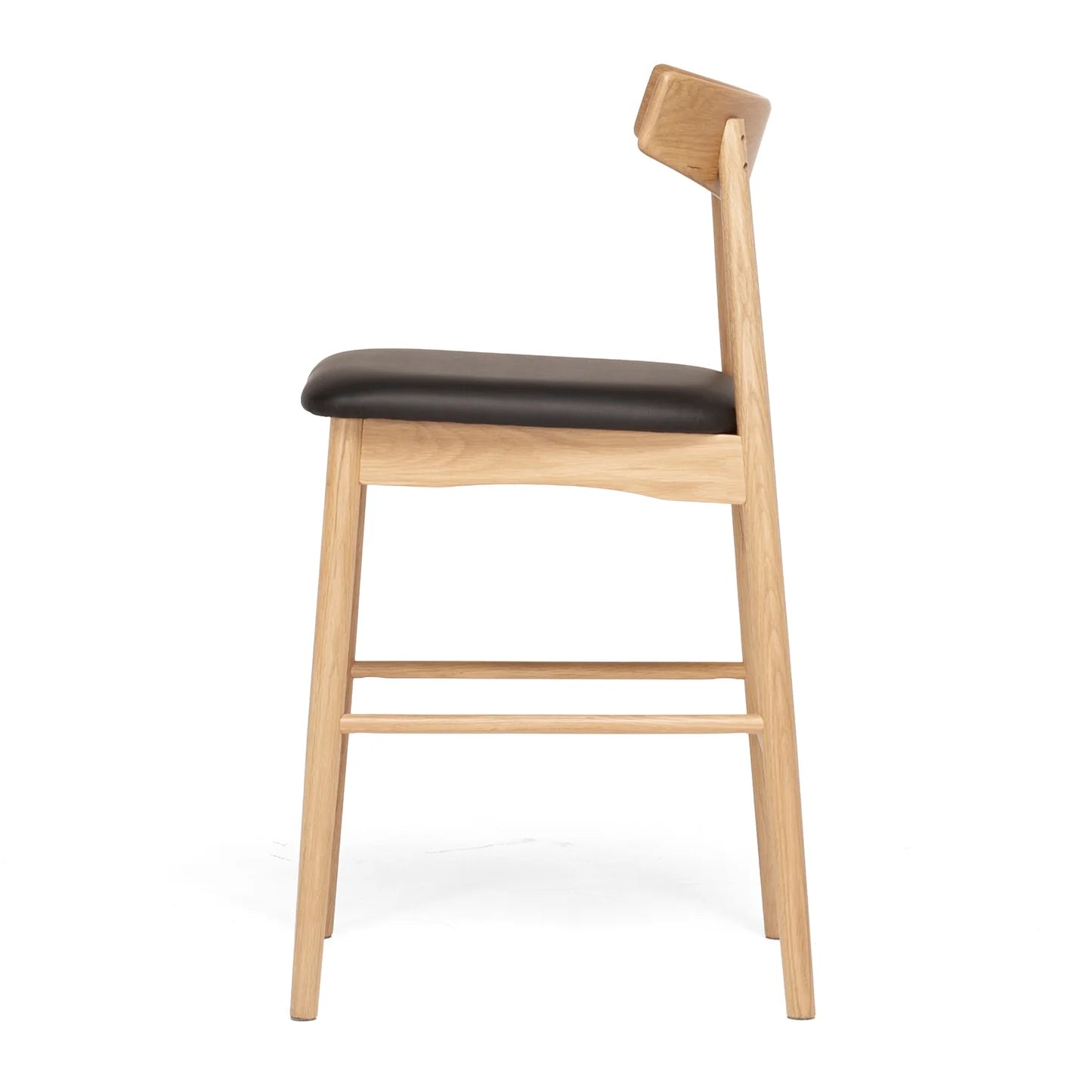 Barstool - Wagner Natural Oak Black PU
