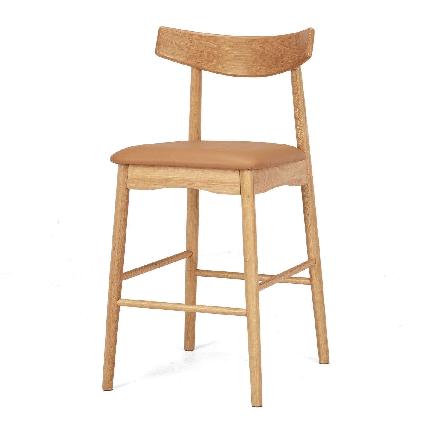 Barstool - Wagner Natural Oak Tan PU