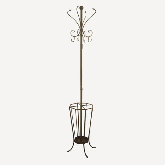 Coat Stand - Black Iron Coast Stand with Umbrella Holder