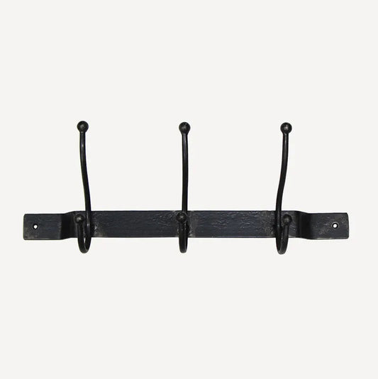 Coat Hook - Wrought Iron 3 Hook Bar
