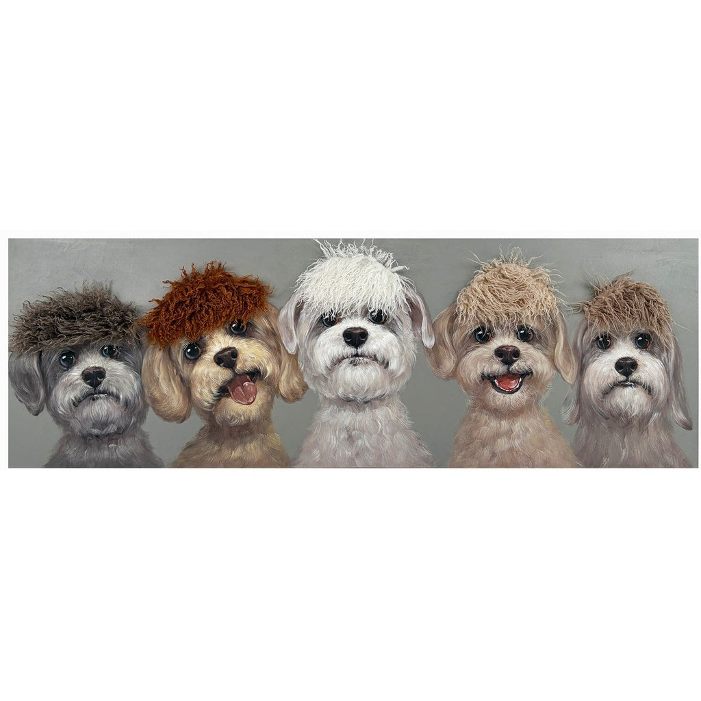 Bad Hair Day – 5 Dogs Canvas