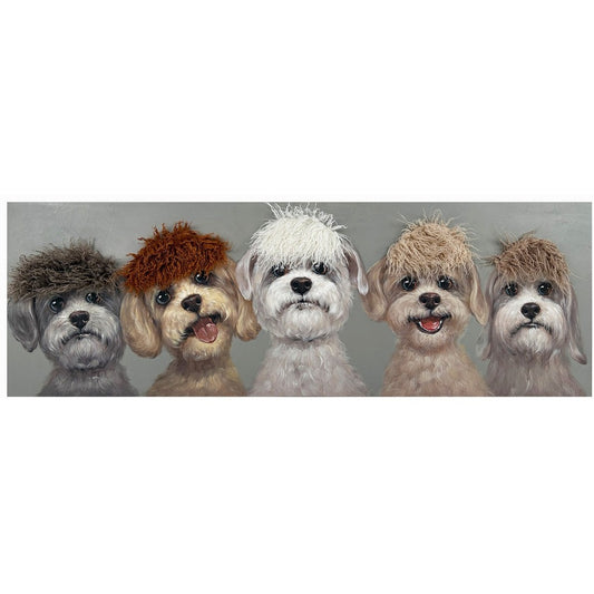 Bad Hair Day – 5 Dogs Canvas