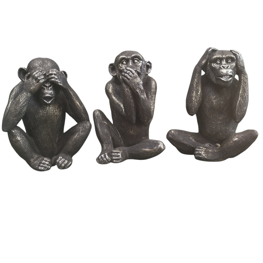 Three Wise Monkeys Statue Set