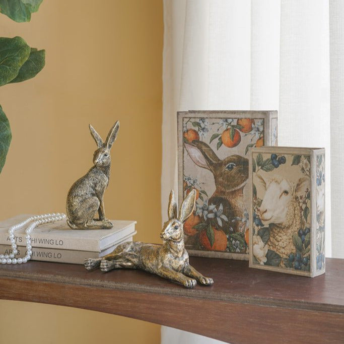 Gold Rabbit Statue – Sitting