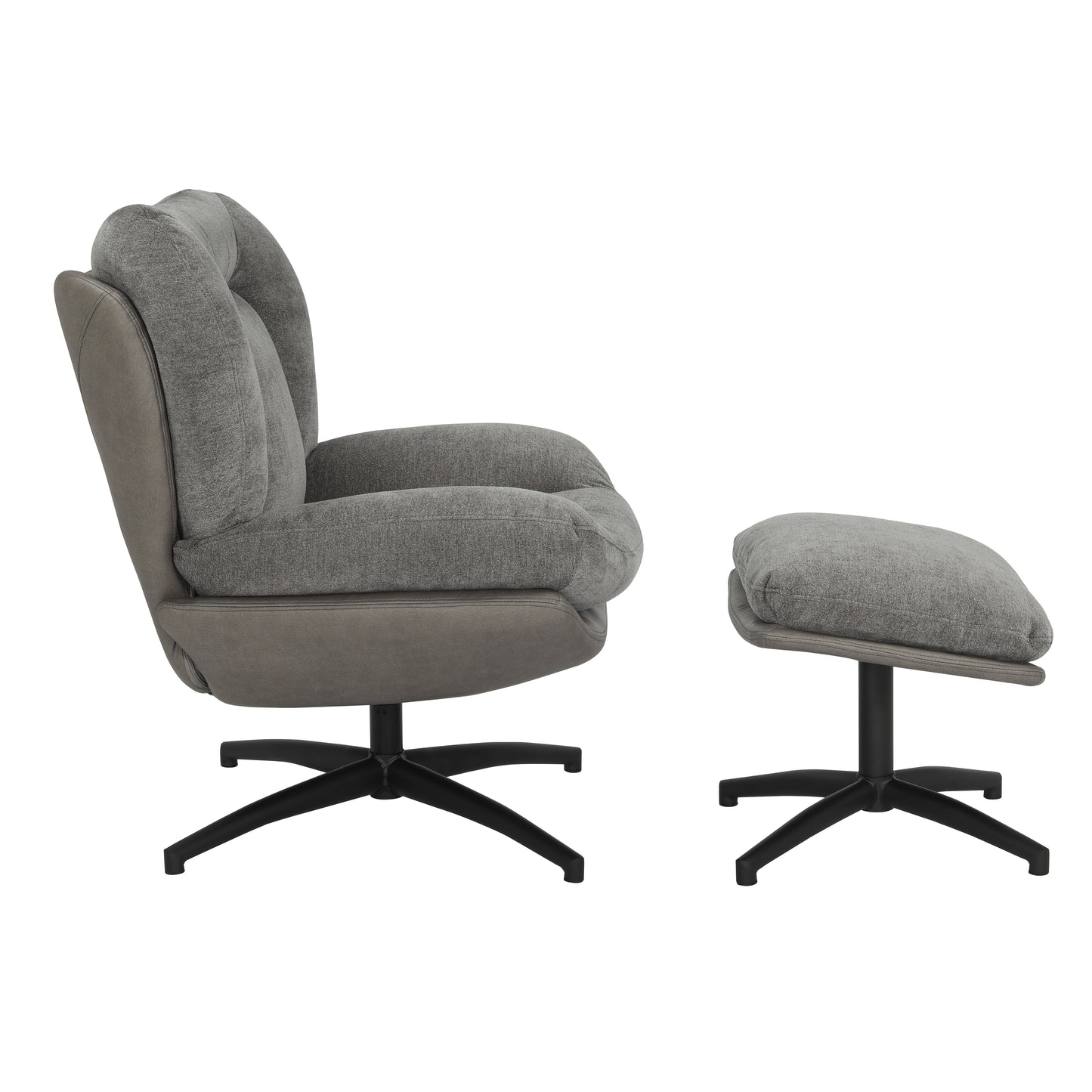 Swivel Chair - Edison Swivel Chair with Ottoman