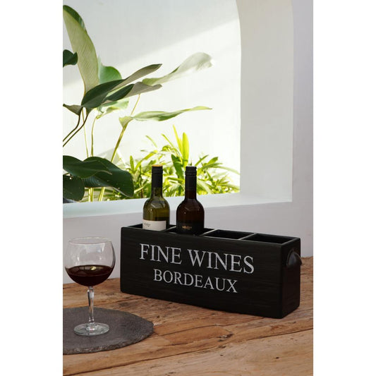 Wine Box - Fine Wine Bordeaux Antique black