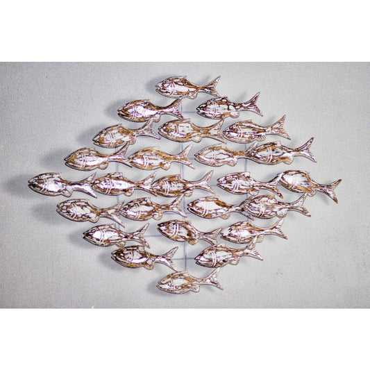 Fish Wall Deco Round White