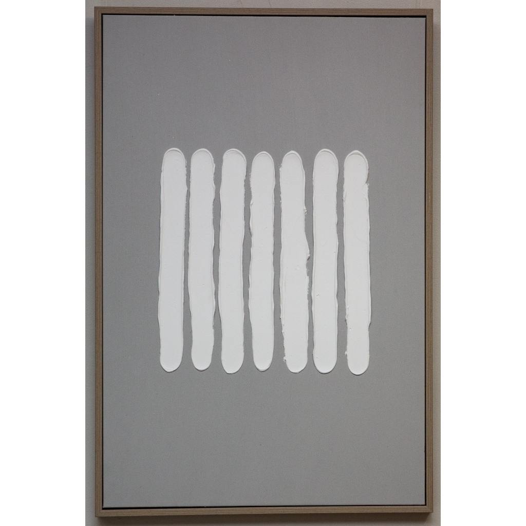 Framed 7 White Lines 60cm x 90cm