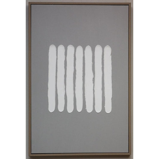 Framed 7 White Lines 60cm x 90cm