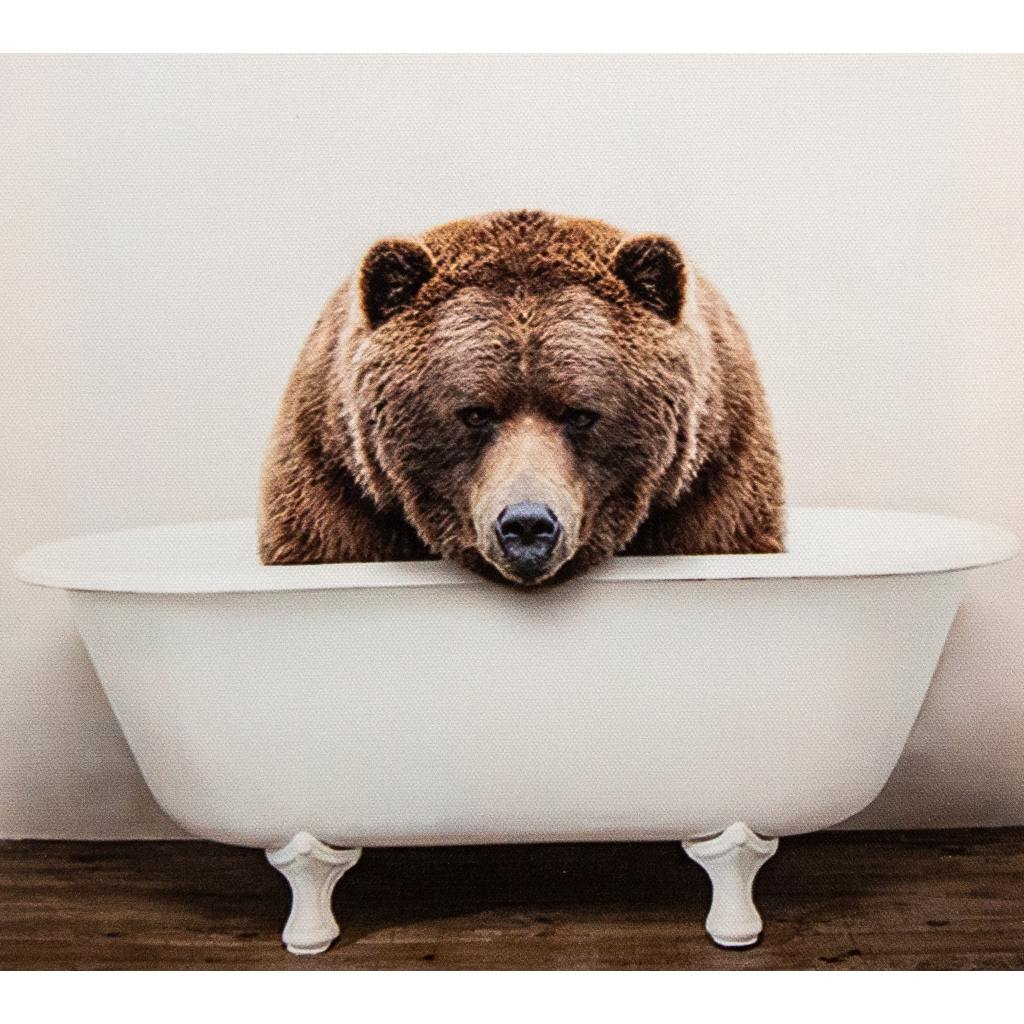 Framed Bath Bear 30cm x 40cm