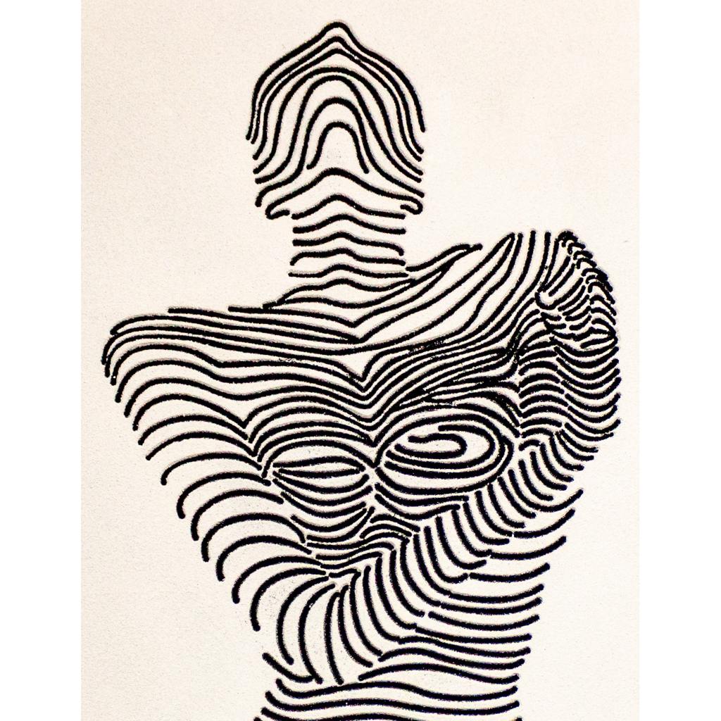 Framed Wall Art - Black Wrapped Woman 80cm x 120cm