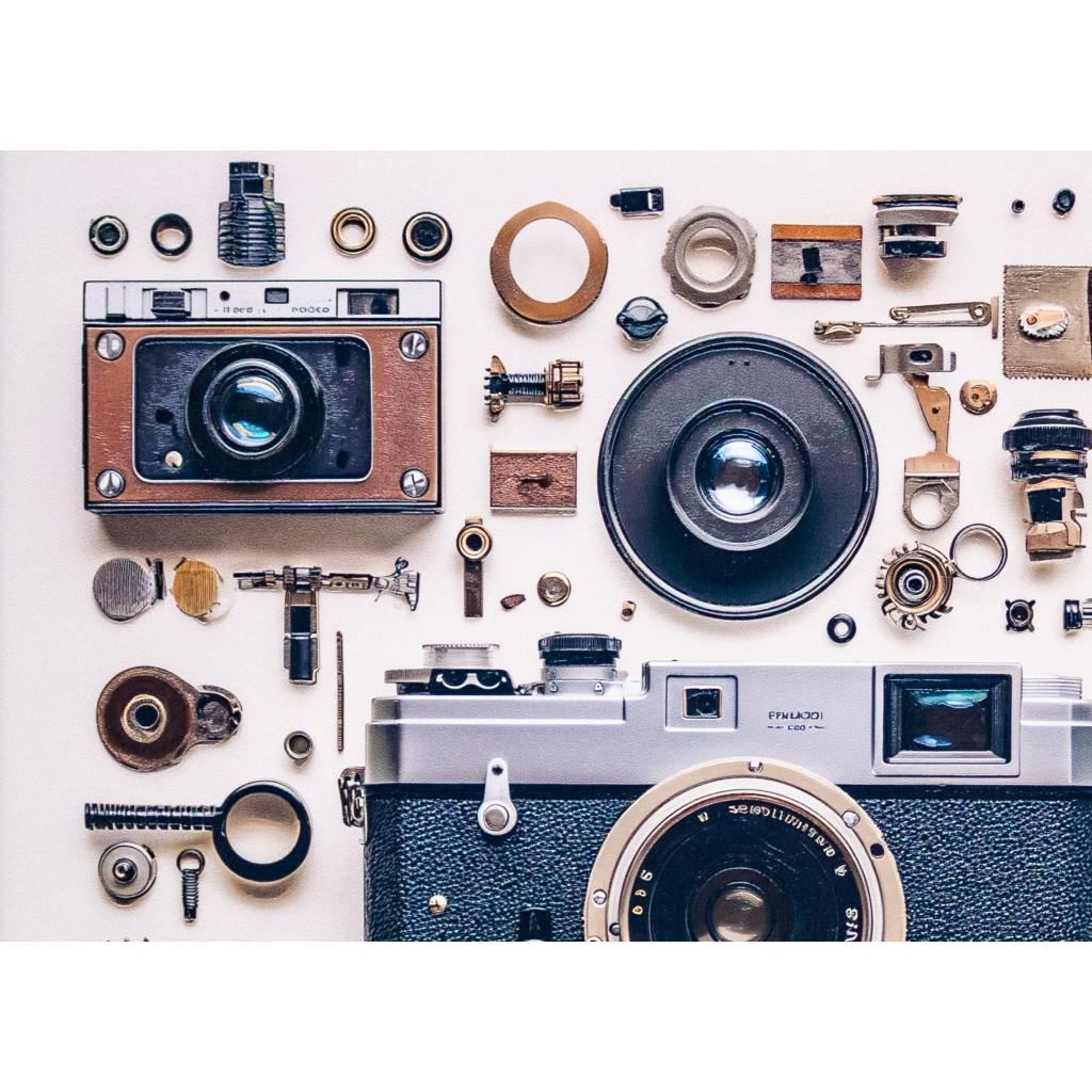 Framed Wall Art - Camera Montage 60cm x 80cm