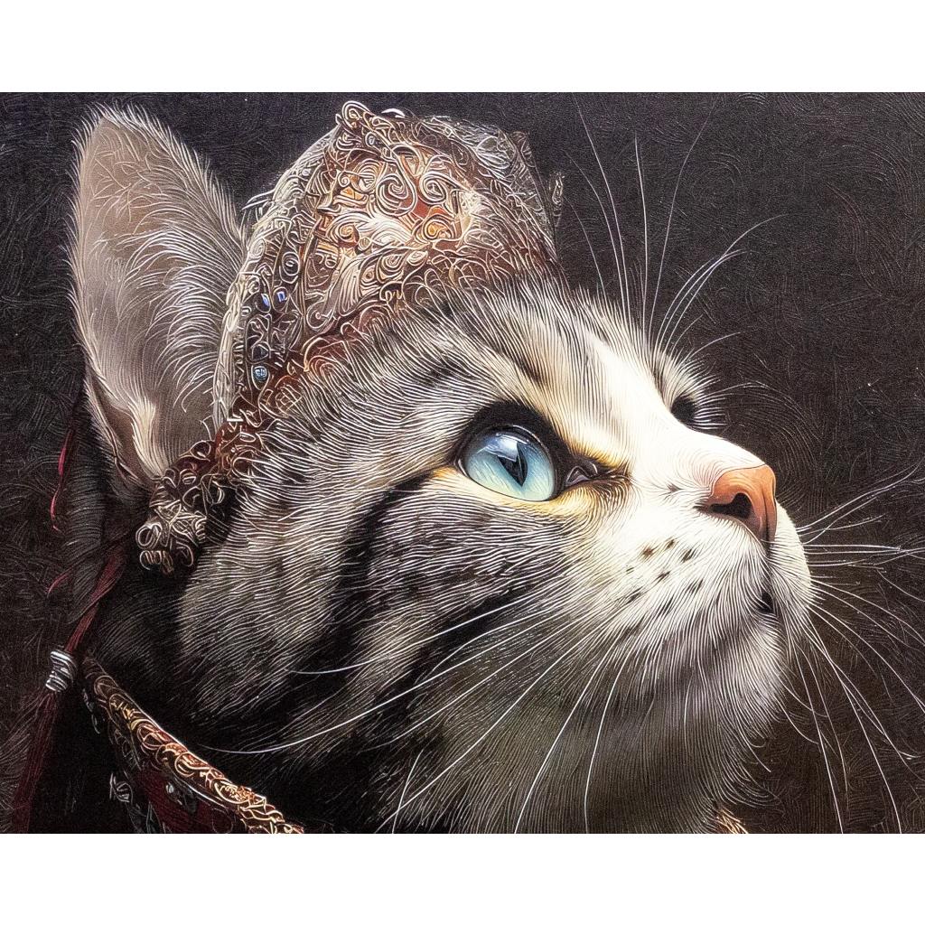 Framed The Royal Court Cat 60cm x 80cm