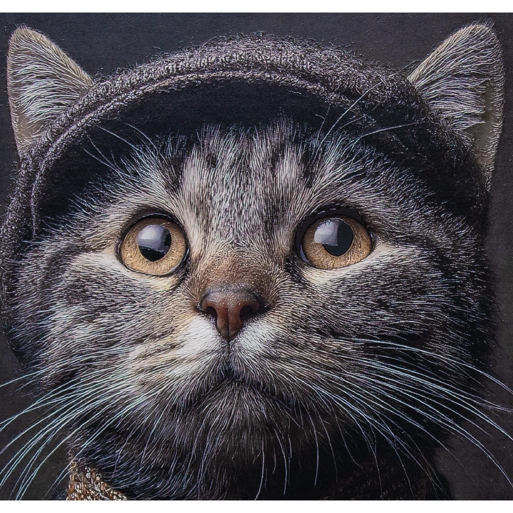 Framed Wall Art - The Worker Cat 60cm x 80cm