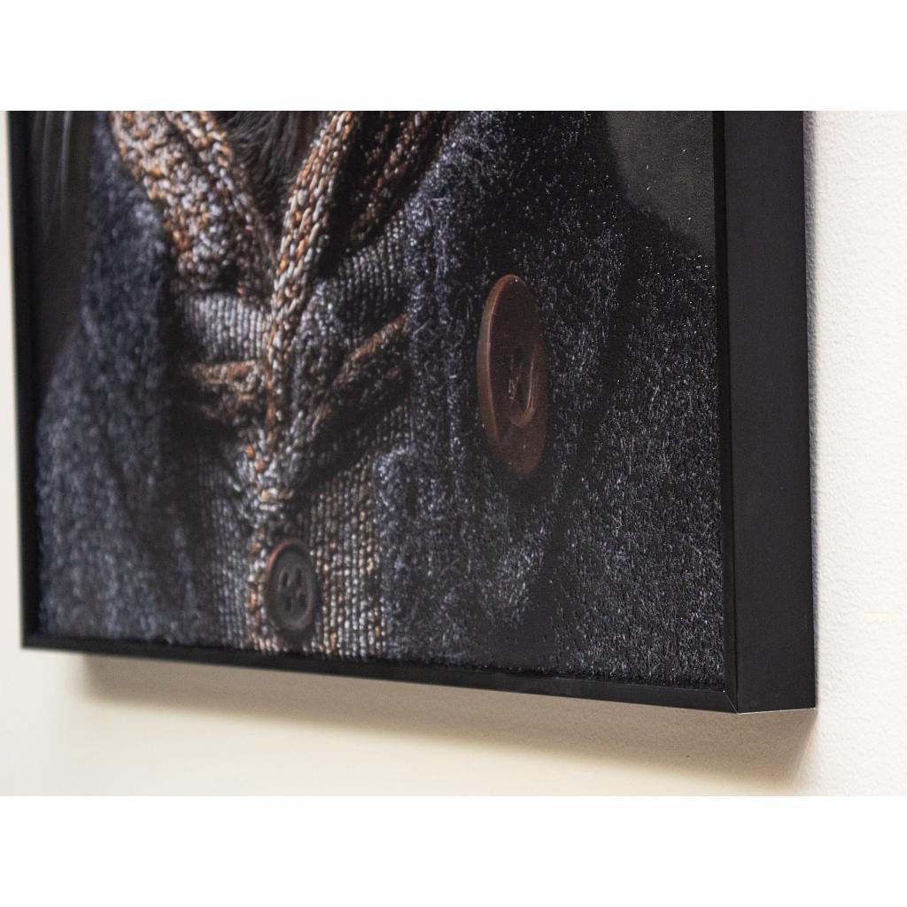 Framed Wall Art - The Worker Cat 60cm x 80cm