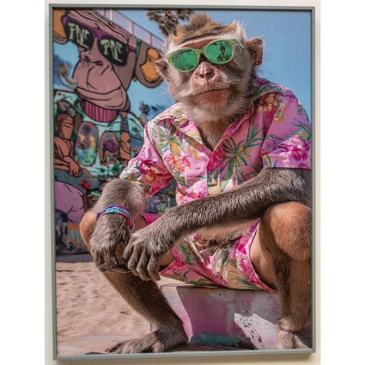 Framed Wall Art - The Hawaiian Chimp 60cm x 80cm