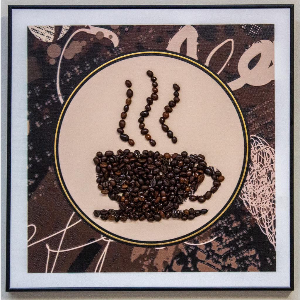 Framed Wall Art - Coffee Cup 40cm x 40cm