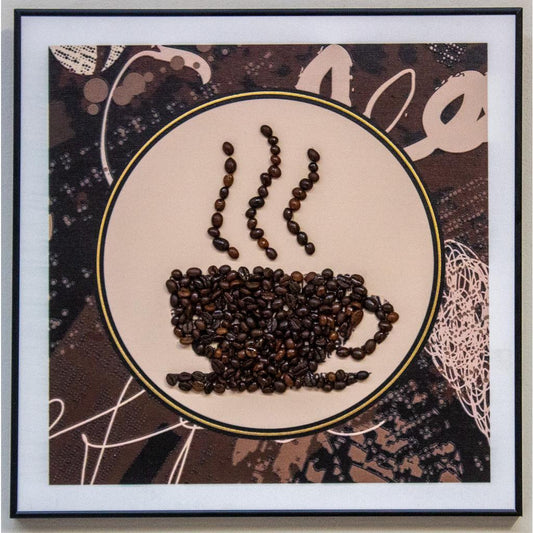 Framed Wall Art - Coffee Cup 40cm x 40cm