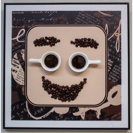 Framed Wall Art - Coffee Eyes 40cm x 40cm