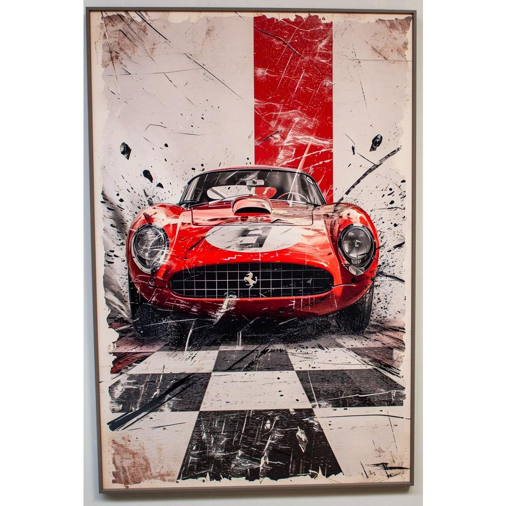 Framed Wall Art - Ferrari Racer 120cm x 80cm