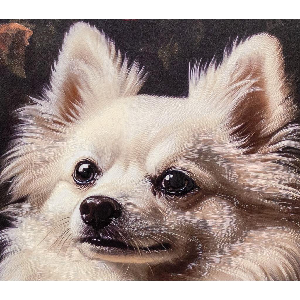 Framed Wall Art - Floral Dog 60cm x 80cm