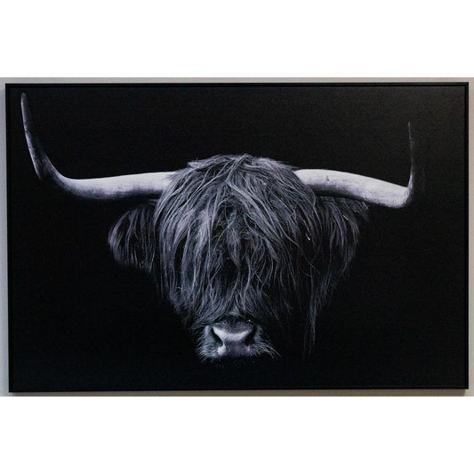 Framed Wall Art - Highland cow 120cm x 80cm