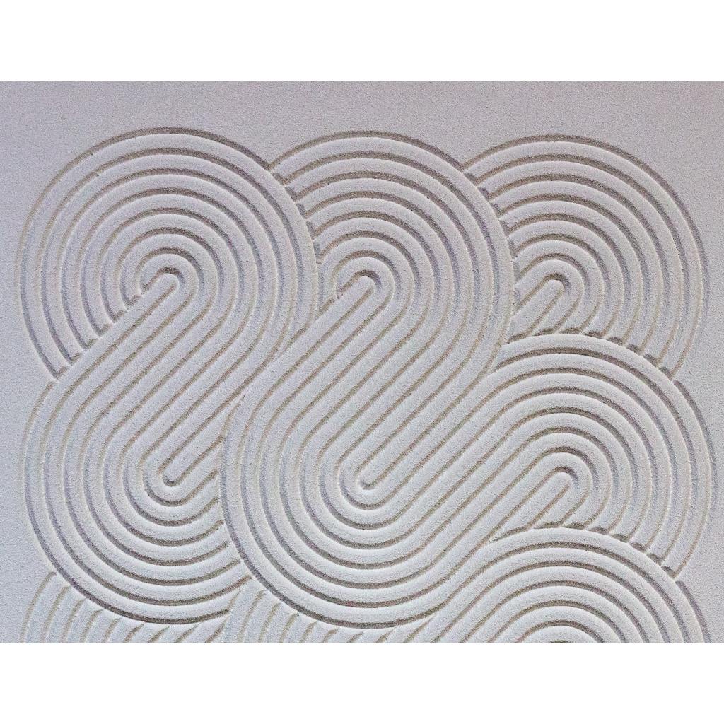 Framed Wall Art - Interlocked Spiral White 80cm x 80cm
