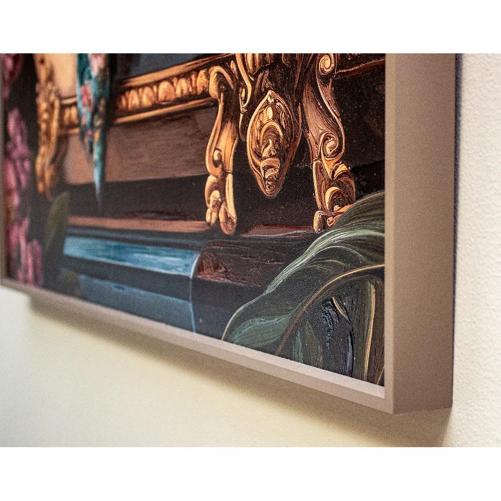 Framed Wall Art - Leopard Over Bath 100cm x 80cm