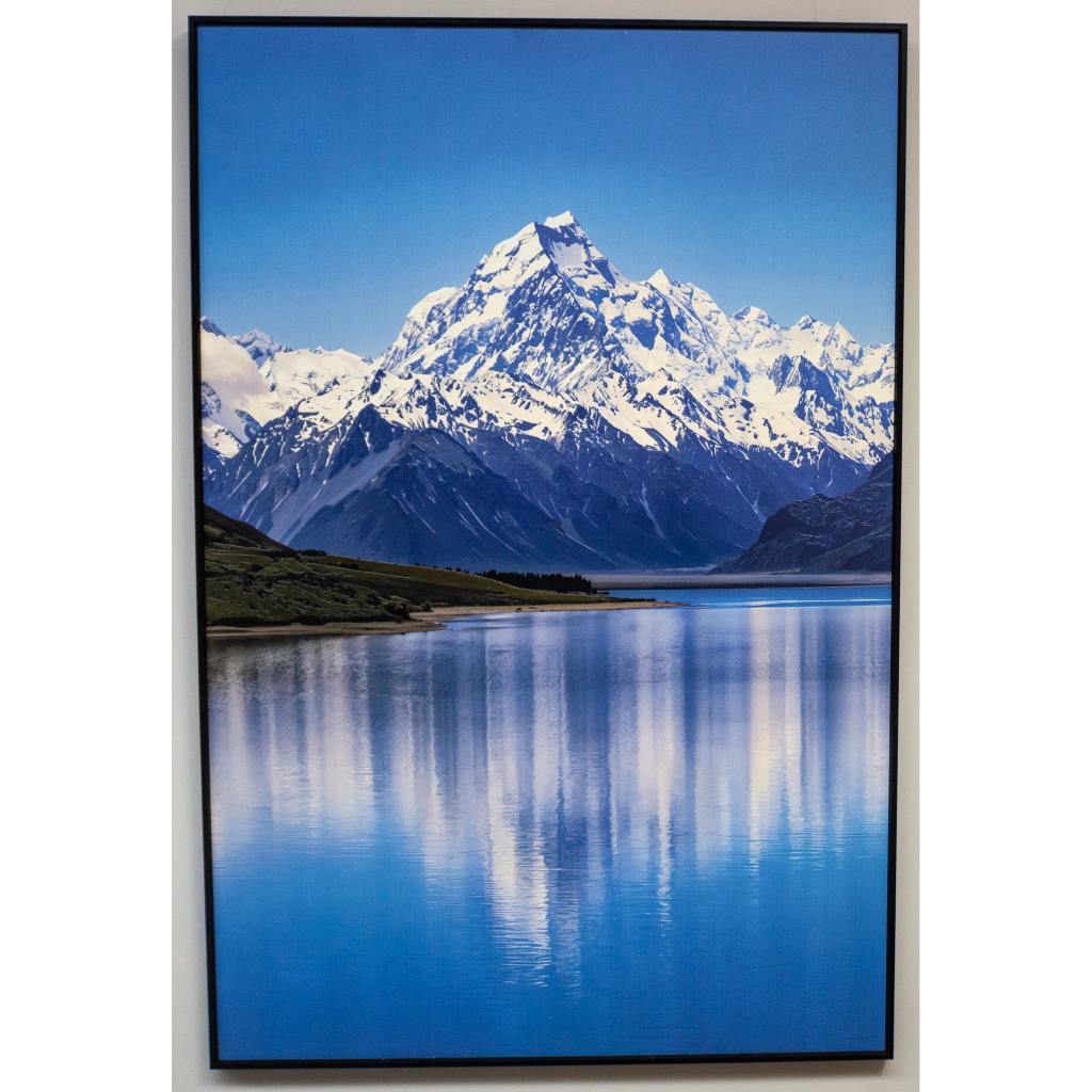Framed art Mt Cook Vertical 80cm by 120cm