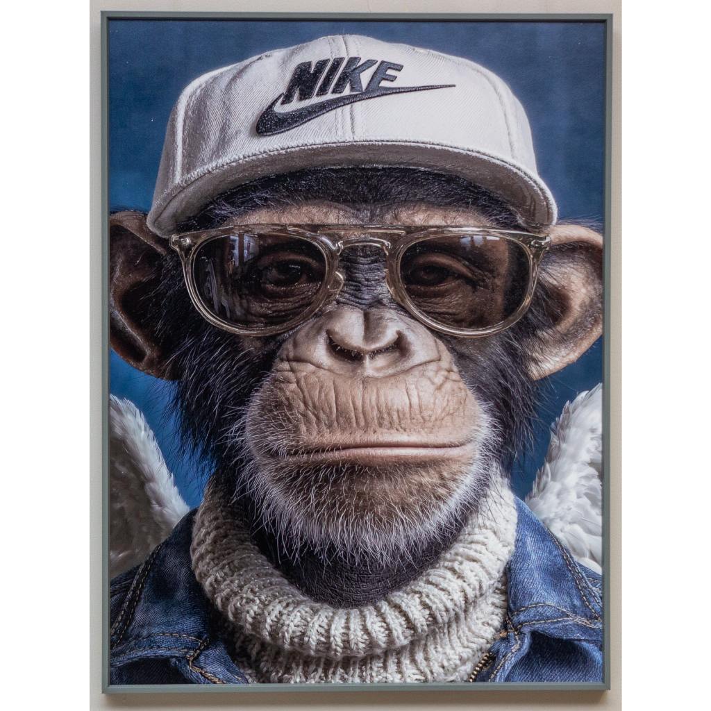 Framed Wall Art - The Nike Chimp 60cm x 80cm