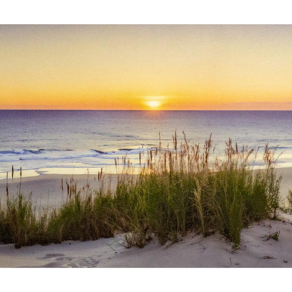 Framed Wall Art -Sunset Beach 120cm x 60cm