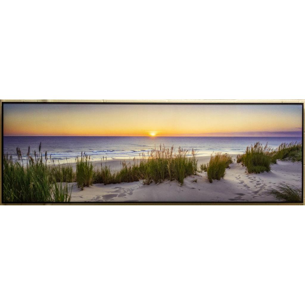 Framed Wall Art -Sunset Beach 120cm x 60cm