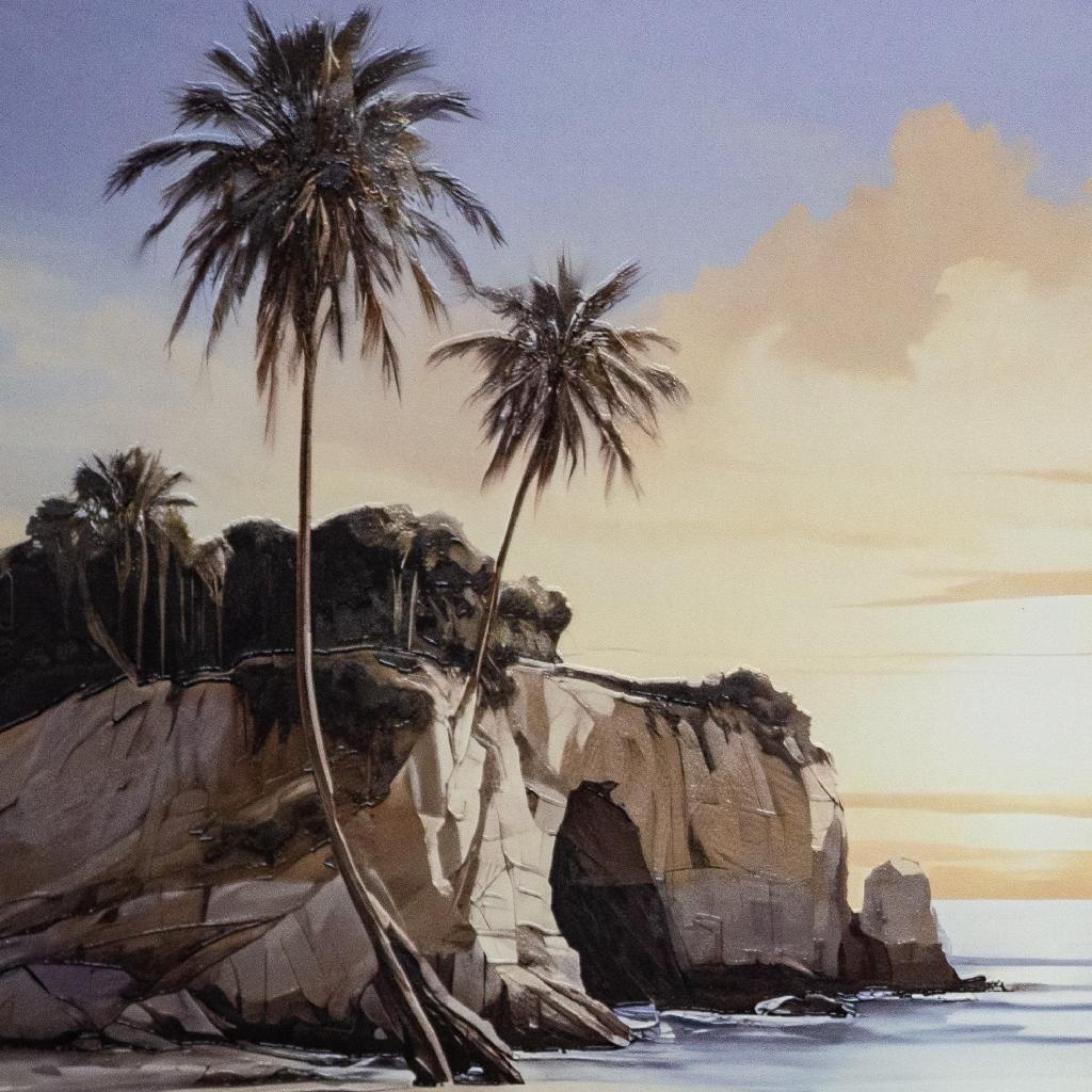 Framed Wall Art - Sunset Cove 90cm x 70cm