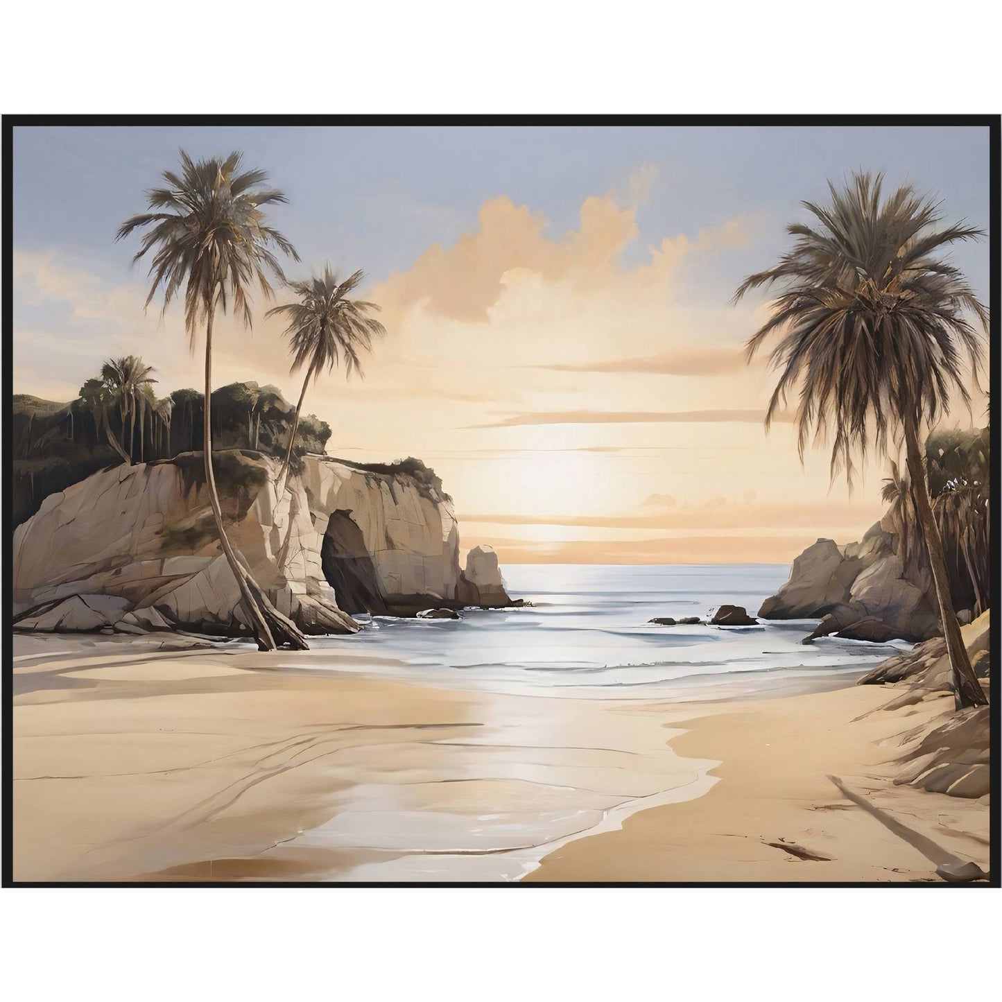 Framed Wall Art - Sunset Cove 90cm x 70cm