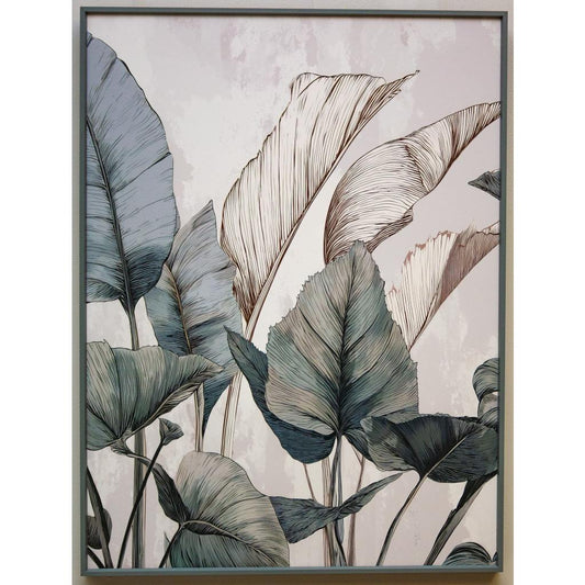 Framed Wall Art - Tropical leaves asst 60x80