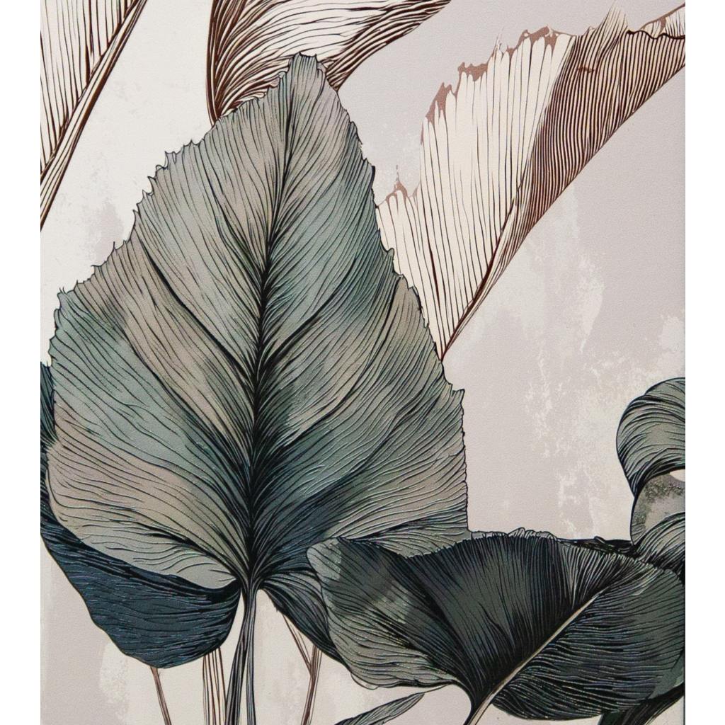 Framed Wall Art - Tropical leaves asst 60x80